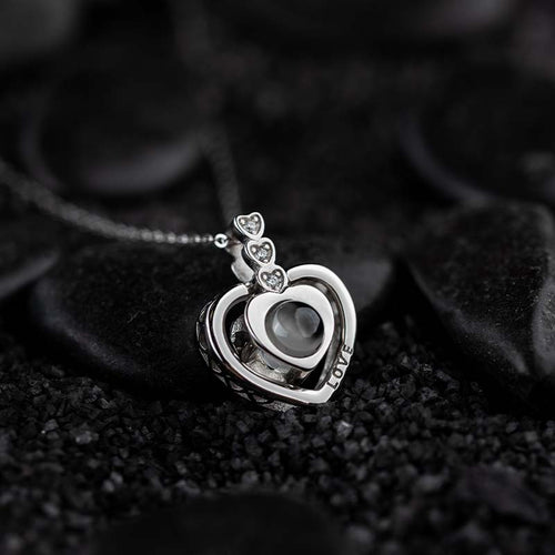 Collier en Argent "Je t'aime" en 100 Langues