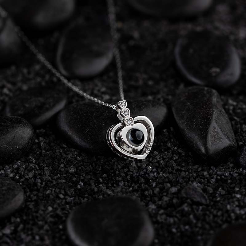 Collier en Argent "Je t'aime" en 100 Langues