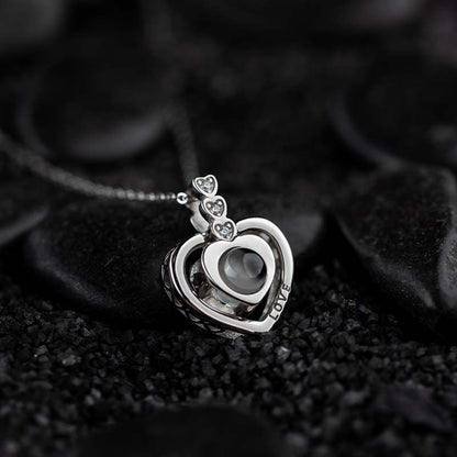 Collier en Argent "Je t'aime" en 100 Langues
